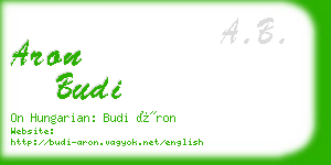 aron budi business card